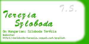 terezia szloboda business card