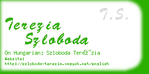 terezia szloboda business card